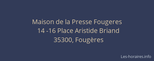 Maison de la Presse Fougeres