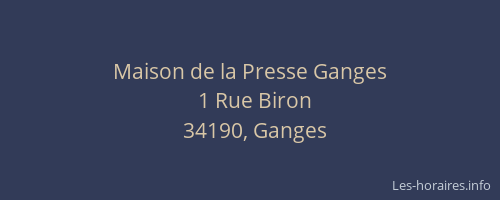 Maison de la Presse Ganges