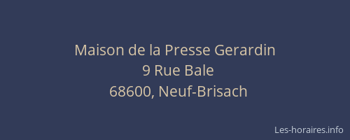 Maison de la Presse Gerardin