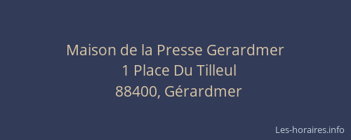 Maison de la Presse Gerardmer