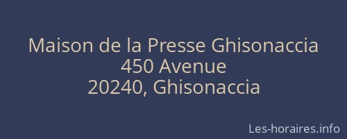 Maison de la Presse Ghisonaccia