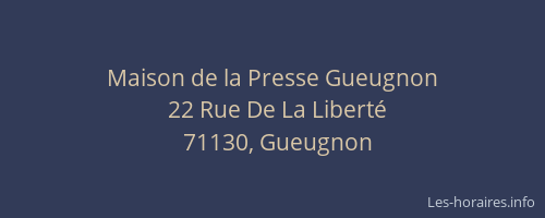 Maison de la Presse Gueugnon