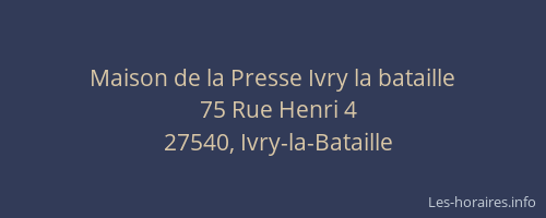 Maison de la Presse Ivry la bataille