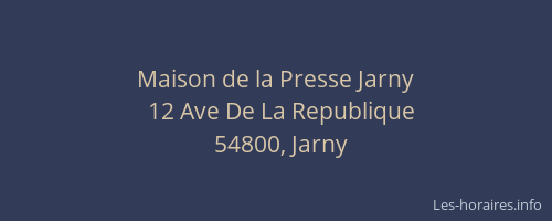 Maison de la Presse Jarny