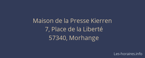Maison de la Presse Kierren