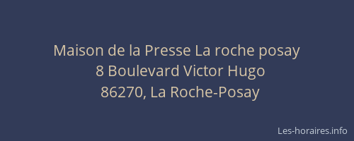 Maison de la Presse La roche posay