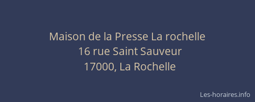 Maison de la Presse La rochelle