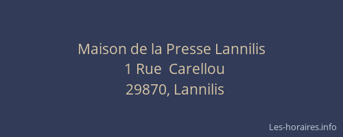 Maison de la Presse Lannilis
