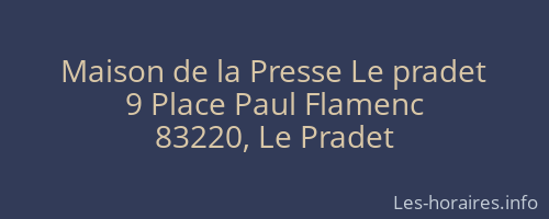 Maison de la Presse Le pradet