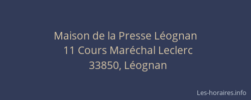 Maison de la Presse L&eacute;ognan