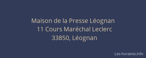 Maison de la Presse Léognan