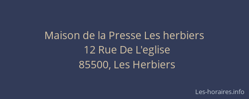 Maison de la Presse Les herbiers