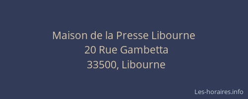 Maison de la Presse Libourne