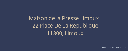 Maison de la Presse Limoux