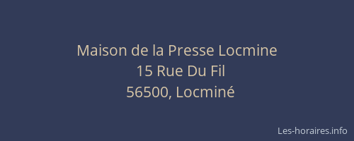 Maison de la Presse Locmine