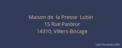 Maison de  la Presse  Lubin