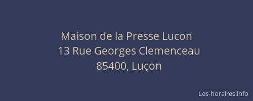 Maison de la Presse Lucon