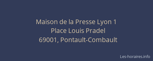 Maison de la Presse Lyon 1