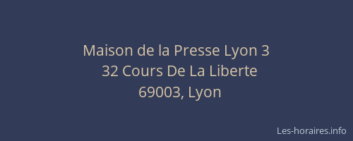 Maison de la Presse Lyon 3