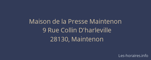 Maison de la Presse Maintenon