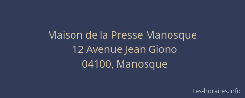 Maison de la Presse Manosque