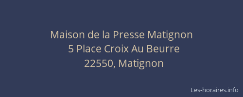 Maison de la Presse Matignon