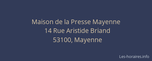Maison de la Presse Mayenne