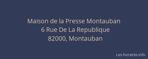 Maison de la Presse Montauban