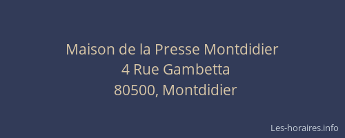 Maison de la Presse Montdidier