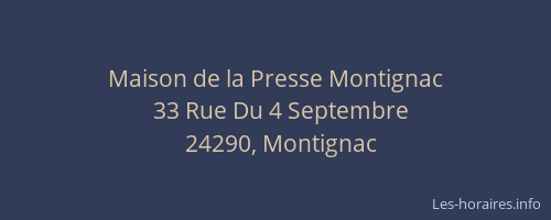 Maison de la Presse Montignac