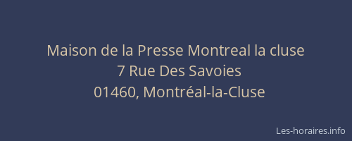 Maison de la Presse Montreal la cluse