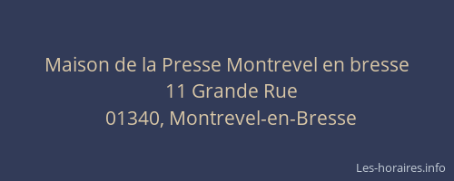 Maison de la Presse Montrevel en bresse