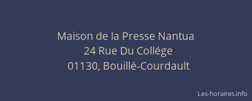 Maison de la Presse Nantua