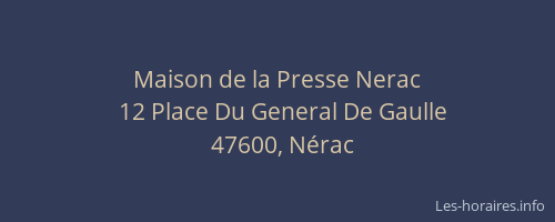 Maison de la Presse Nerac