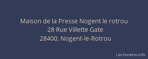 Maison de la Presse Nogent le rotrou