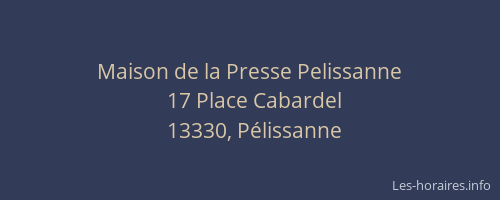 Maison de la Presse Pelissanne