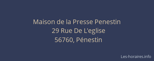 Maison de la Presse Penestin