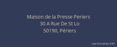 Maison de la Presse Periers