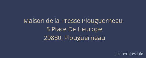 Maison de la Presse Plouguerneau