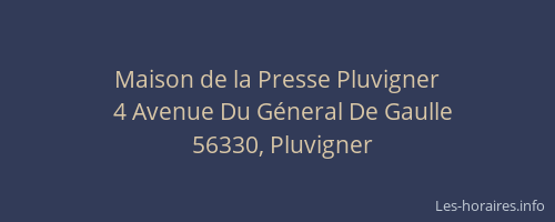 Maison de la Presse Pluvigner