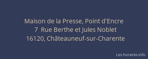 Maison de la Presse, Point d'Encre
