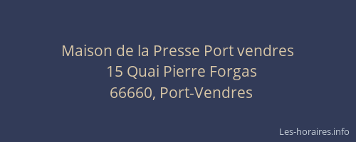 Maison de la Presse Port vendres