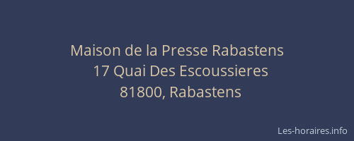 Maison de la Presse Rabastens