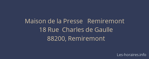 Maison de la Presse   Remiremont