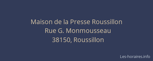 Maison de la Presse Roussillon