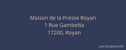 Maison de la Presse Royan