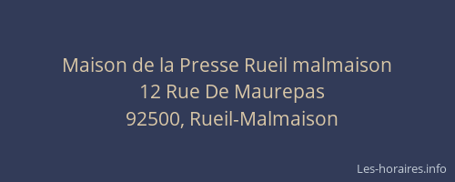 Maison de la Presse Rueil malmaison