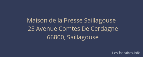 Maison de la Presse Saillagouse