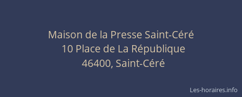 Maison de la Presse Saint-C&eacute;r&eacute;