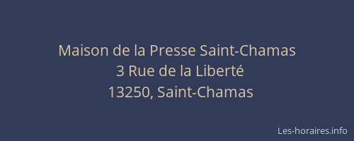 Maison de la Presse Saint-Chamas